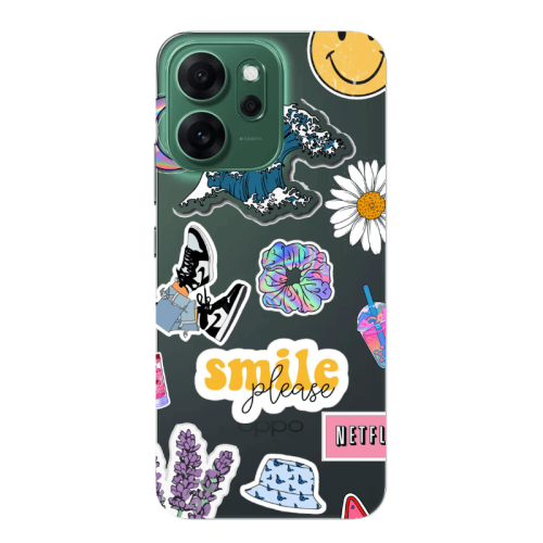 Oppo 14 F Smile Moon Transparent Silicone TPU Θήκη